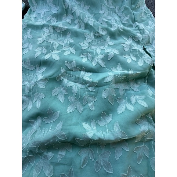 A New Day Dress Womens X-Small Mint Green Floral Lined Jacquard Maxi Slip‎ New - Picture 9 of 13